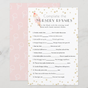 Ice Cream Pink Baby Shower Nursery Rhymes