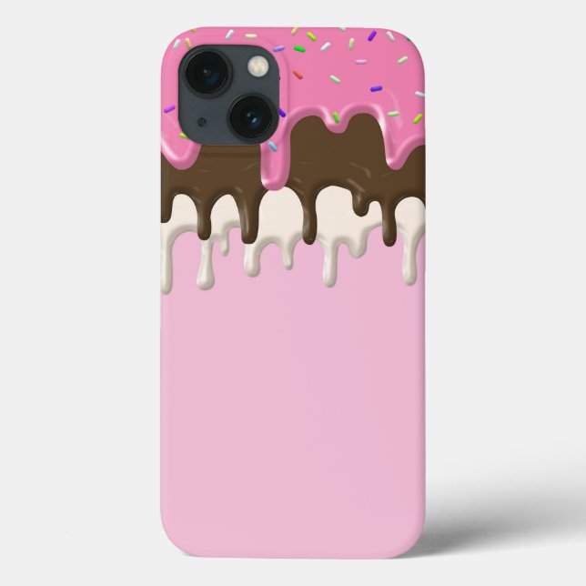Ice cream pink frosting sprinkles drip Case-Mate iPhone case (Back)