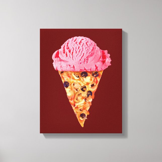 Ice Cream Pizza Canvas Print (Front)