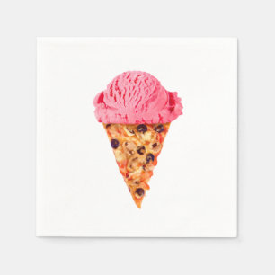 Ice Cream Pizza Napkin