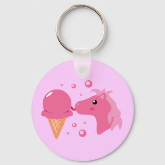 Ice Cream Pony Key Ring