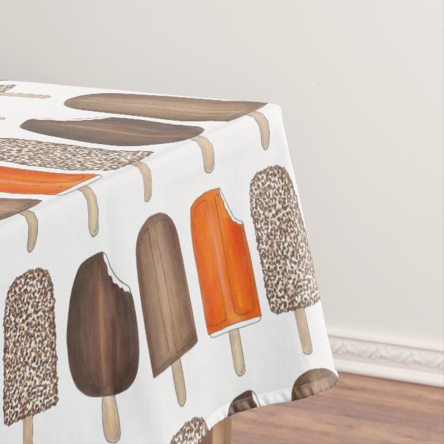 Ice Cream Pops Bars Popsicle Creamsicle Fudge Tablecloth (In Situ)