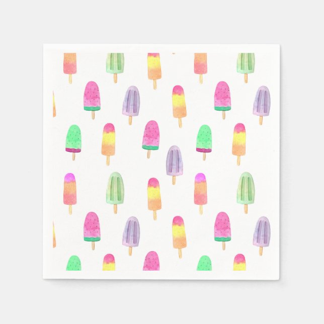 Ice Cream Popsicle Napkin (Front)