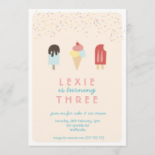 Ice Cream & Popsicle Summer Invitation