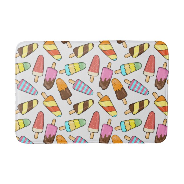 Ice Cream Popsicles bath mats (Front)