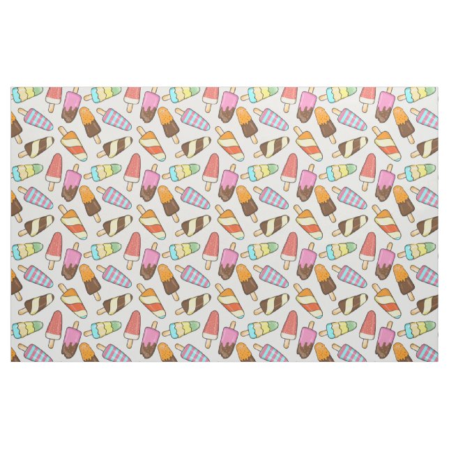 Ice Cream Popsicles Pattern fabric (Fat Quarter)