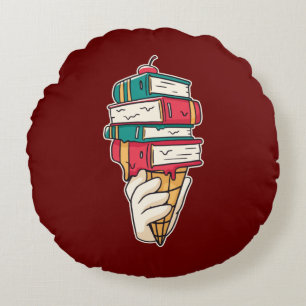 Ice Cream Pun Round Cushion