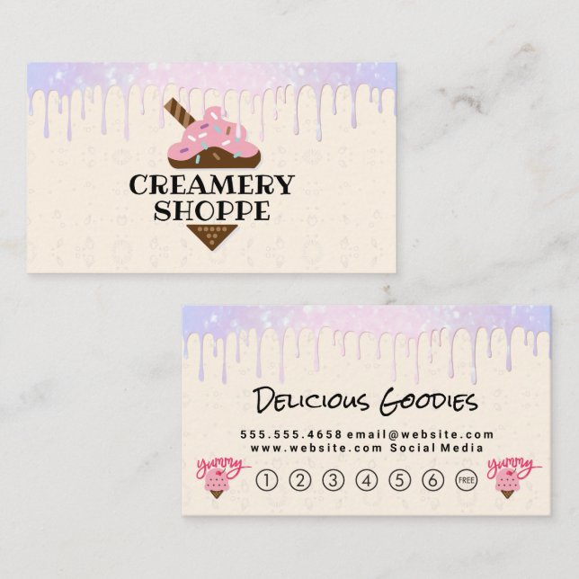 Ice Cream Punch Card (Front/Back)