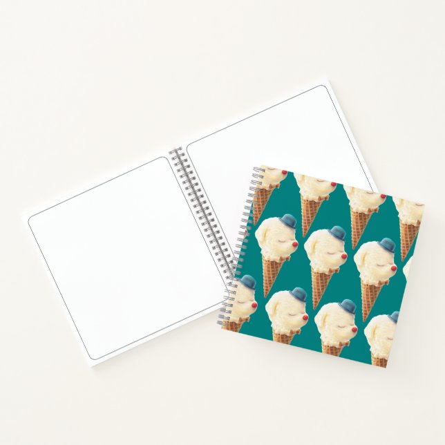 Ice Cream Puppy Pattern Notebook (Inside)