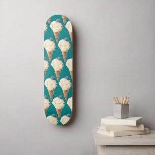 Ice Cream Puppy Pattern Skateboard