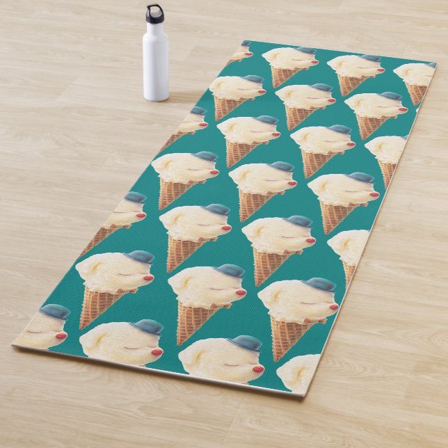 Ice Cream Puppy Pattern Yoga Mat (In Situ)