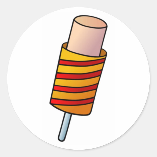 Ice Cream Push Up Classic Round Sticker (Front)