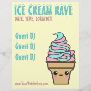 Ice Cream Rave Custom Flyer