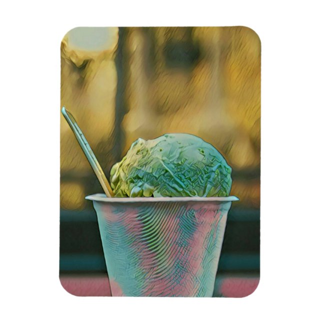 Ice cream recipe magnet (Vertical)