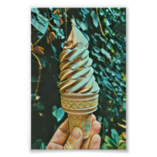 Ice cream recipe photo print