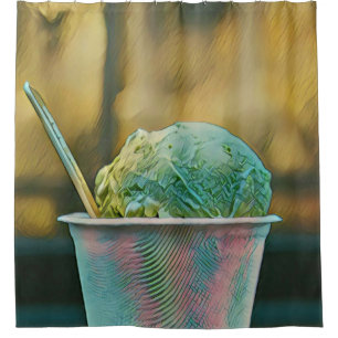 Ice cream recipe shower curtain