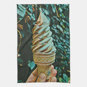 Ice cream recipe tea towel