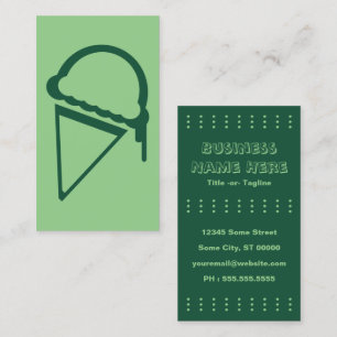ice cream retro dripz business card