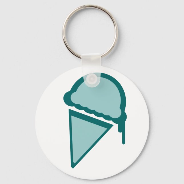 ice cream retro dripz key ring (Front)