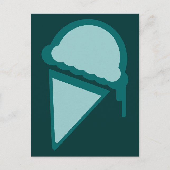 ice cream retro dripz postcard (Front)
