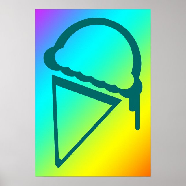 ice cream retro dripz poster (Front)