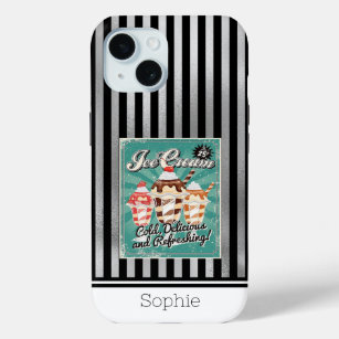 Ice Cream Retro Samsung  iPhone 15 Case