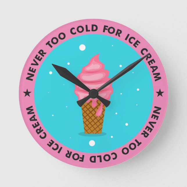 Ice Cream  Round Clock (Front)