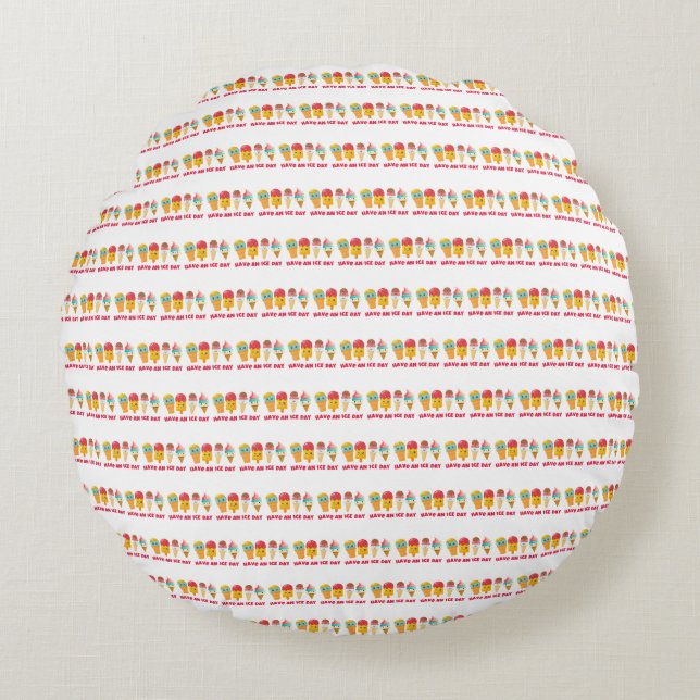 ice cream round cushion (Front)