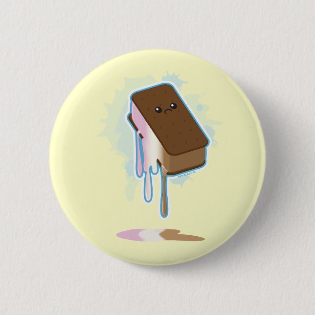 Ice Cream Sandwich 6 Cm Round Badge (Front)