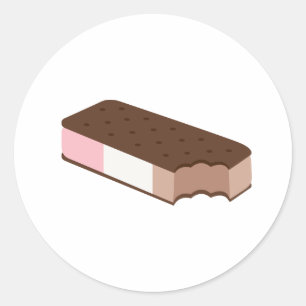 Ice Cream Sandwich Classic Round Sticker