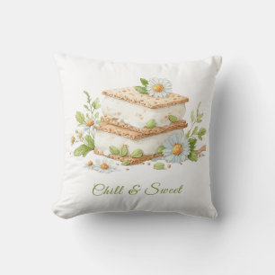 Ice Cream Sandwich Day Watercolor Cushion