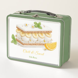Ice Cream Sandwich Day Watercolor Metal Lunch Box