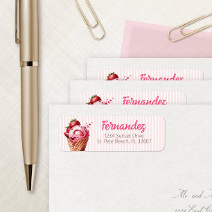 Ice Cream Scoop Address Label
