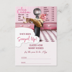 Ice cream Scooped Up Bridal Shower Enclosure Card