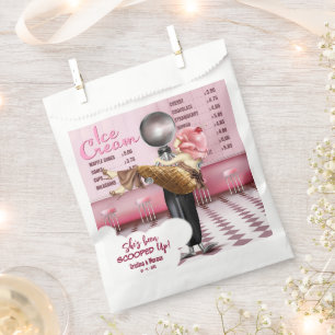 Ice cream Scooped Up Bridal Shower Favour Bags