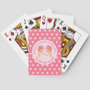 Ice Cream Scoops Cute Romantic Valentine's Day Playing Cards