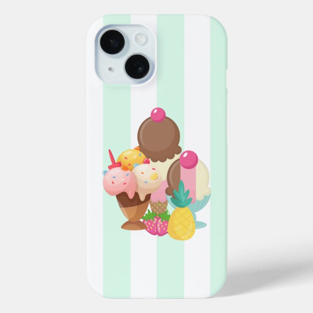 Ice Cream Scoops with Sprinkles Case-Mate iPhone Case (Back)