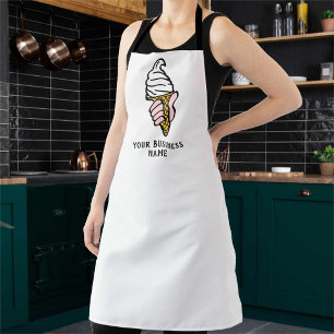Ice Cream Seller Vendor Apron with Ice Cream Image