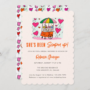 Ice Cream She's been scooped up Pink Bridal Shower Invitation