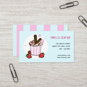 Ice Cream Shop Business Card
