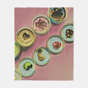 Ice cream shop decor fleece blanket