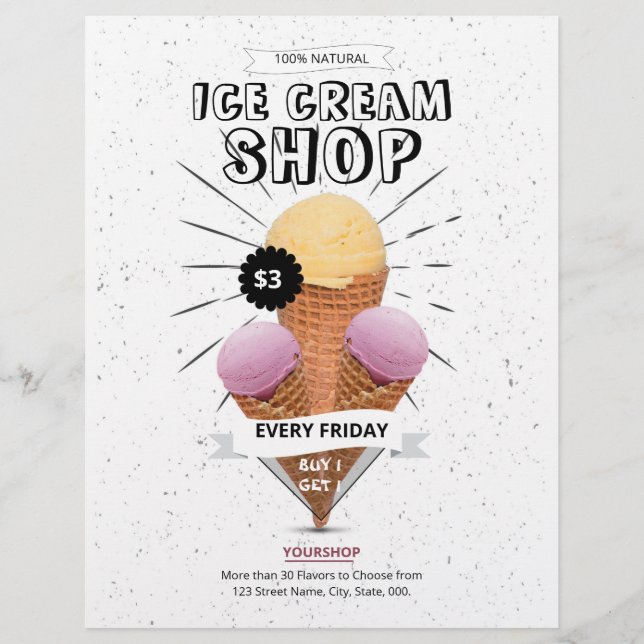 Ice Cream Shop Flyer (Front)