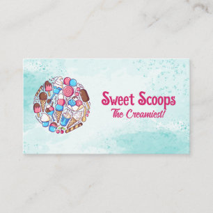 Ice Cream Shop Logo Loyalty Card