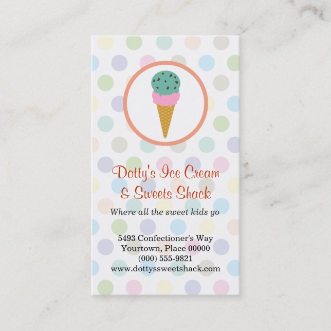 Ice Cream Shop Loyalty Rewards Card (Front)