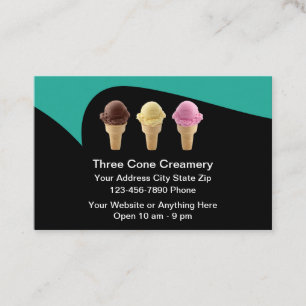 Ice Cream Shop Modern Trendy  Business Card