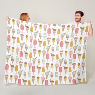 Ice Cream Shop Novelty Fleece Blanket