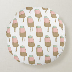 Ice Cream Shop Novelty Summer Round Cushion