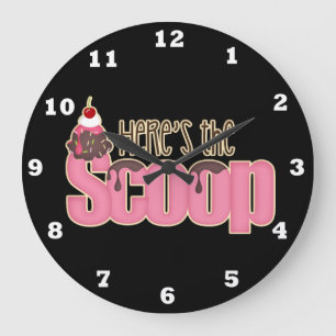 Ice Cream shop sweet treat wall clock