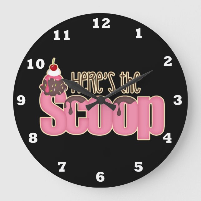 Ice Cream shop sweet treat wall clock (Front)