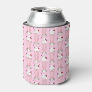 Ice Cream Shoppe Strawberry Pink Shake Milkshake Can Cooler